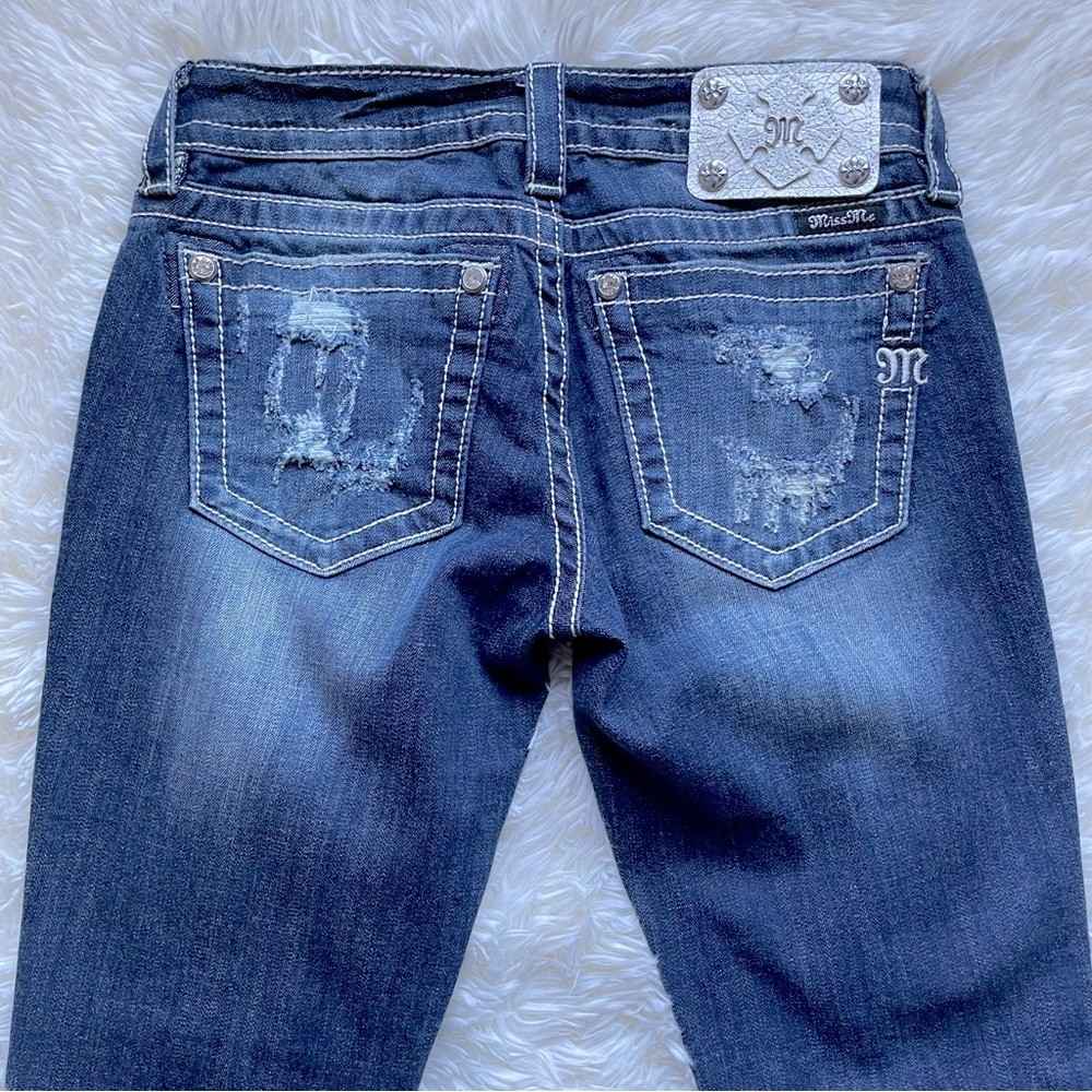 Miss Me Slim Boot Distressed Jeans 26 - Picture 4 of 8